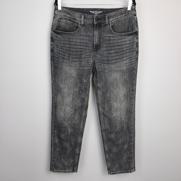 Chico's Denim - Chico's Gray Acid Wash Boyfriend Ankle Jeans size 6